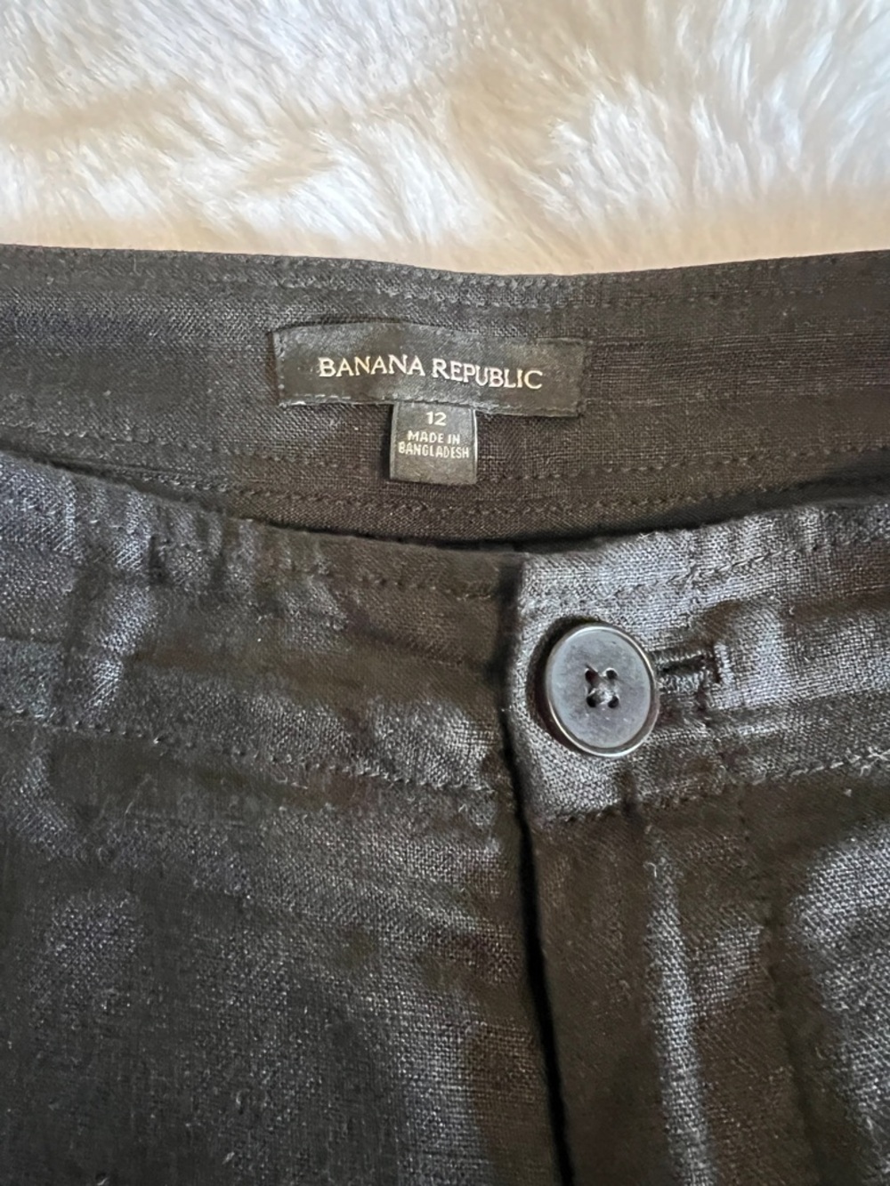 Banana Republic Women Black Linen Dress Pants